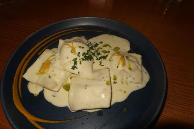 Smoked Salmon Ravioli.